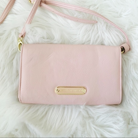 Betsey Johnson Pink Polkadot Coquette Aesthetic Bow Crossbody - Picture 2 of 3